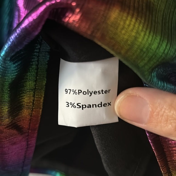 Queen of Sparkles Black Rainbow Flutter Top - Picture 4 of 4